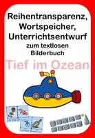 Vorschau - Stundenentwürfe - Tief im Ozean Paket Wortspeicher, Reihentransparenz, Unterrichtsentwurf - Deckblatt
