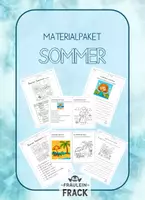 Vorschau - Mal- und Bastelvorlagen - Materialpaket Deutsch 1./2.Klasse Sommer - Deckblatt