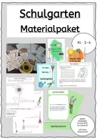 Vorschau - Unterrichtsreihen - XXL Schulgarten Materialpaket - Frühblüher - Keimung - Pflanzen - Gartengeräte - Deckblatt