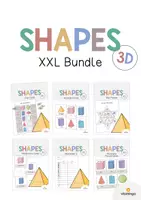 Aperçu - Matériel pour travaux manuels / dessin - 3D SHAPES: Pack XXL de ressources pour les cours d’anglais (Formes 3D) - Page de couverture