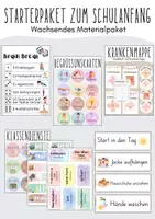 Vorschau - Arbeitsblätter - Wachsendes Materialpaket, Starterpaket zum Schulanfang - Deckblatt