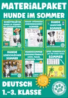 Vorschau - Spiele - Materialpaket Hunde im Sommer Deutsch Lesen Schreiben - Deckblatt