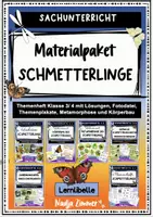 Vorschau - Unterrichtsreihen - Materialpaket Schmetterlinge - Klasse 3, 4 - Deckblatt