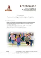 Vorschau - Stundenentwürfe - Materialpaket Theoretische Grundlagen: Sozialökologische Perspektive, Lernfeld 3: Die Lebenswelten von Kindern, Jugendlichen und jungen Erwachsenen analysieren, strukturieren und mitgestalten - Deckblatt
