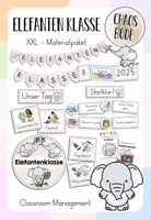 Vorschau - Stationenlernen - Elefanten-Klasse Classroom Management - Materialpaket (1./2./3./4. Klasse) - Deckblatt