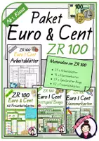 Vorschau - Stationenlernen - Materialpaket GELD: EURO & CENT im ZR 100 - Deckblatt