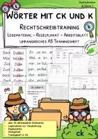 Vorschau - Arbeitsblätter - Materialpaket "ck oder k" - differenziertes Legematerial plus A5-Lernheft - Deckblatt