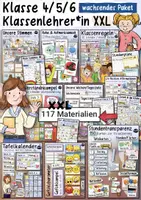 Vorschau - Stundenentwürfe - Klassenlehrer 👩🏼🏫 XXL Paket (Klasse 1-6) / Klassenlehrerin - Deckblatt