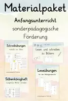 Vorschau - Arbeitsblätter - Materialpaket Anfangsunterricht sonderpädagogische Förderung - Deckblatt