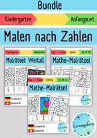Vorschau - Arbeitsblätter - Materialpaket: Malen nach Zahlen (Kindergarten, Vorschule) - Deckblatt