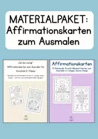 Vorschau - Mal- und Bastelvorlagen - Affirmationskarten zum Ausmalen 1.0 und 2.0 - Deckblatt