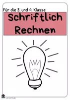 Vorschau - Stundenentwürfe - Materialpaket - Mathematik Klasse 3 und Klasse 4 - Deckblatt