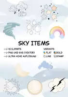 Vorschau - selbst erstellte Cliparts/Grafiken - Himmel (BUNDLE) - ClipArt Paket - Deckblatt