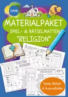 Vorschau - Mal- und Bastelvorlagen - Materialpaket - Spiel- & Rätselmatten Religion | Religion Klasse 2 | Religion Klasse 3 | Religion Klasse 4 | Religion Grundschule - Deckblatt