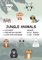 Vorschau - selbst erstellte Cliparts/Grafiken - Tiere im Dschungel (BUNDLE) - ClipArt Paket - Deckblatt