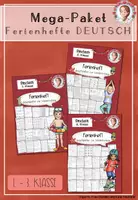 Vorschau - Arbeitsblätter - Ferienheft Deutsch Paket Klasse 1-3 | Sommerferien Deutsch - Deckblatt