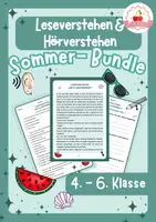 Vorschau - Arbeitsblätter - Deutsch XXL Lese- und Hörverstehen Bundle (Klasse 4-6) - Deckblatt