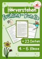 Vorschau - Arbeitsblätter - Deutsch Hörverstehen Frühlings-Bundle (Klasse 4-6) - Deckblatt