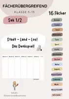 Vorschau - Spiele - Materialpaket: Stadt-Land-Los Sek 1 - Deckblatt