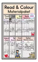 Vorschau - Arbeitsblätter - Read & Colour Worksheets - Materialpaket - Deckblatt