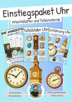Vorschau - Arbeitsblätter - Einstiegspaket Uhr – Alles drin für einen gelungenen Start ins Thema Uhr! - Deckblatt