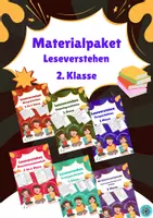 Vorschau - Arbeitsblätter - Materialpaket zum Lesen und Verstehen 2. Klasse (Themen: Mut, Umwelt, Ferien, Klassenzusammenhalt, Tiere, letzter Schultag) - Deckblatt