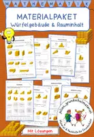 Vorschau - Arbeitsblätter - Materialpaket "Würfelgebäude und Rauminhalt" - Deckblatt