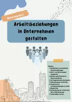 Vorschau - Stundenentwürfe - Materialpaket "Arbeitsbeziehungen in Unternehmen gestalten" - Deckblatt
