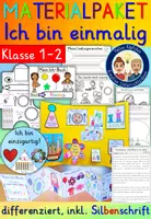 Vorschau - Unterrichtsreihen - Materialpaket - ICH BIN EINMALIG Klasse 1 und 2 Religion Ethik - Deckblatt