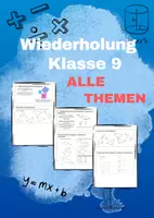 Vorschau - Arbeitsblätter - Materialpaket - Wiederholung Klasse 9 - Deckblatt
