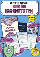 Vorschau - Arbeitsblätter - Biologie | Gesamte Einheit: "Das Immunsystem“ | 19 Arbeitsblätter + Lösungen + 5 Präsentationen | Klasse 8 und 9 - Deckblatt