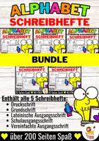 Aperçu - Feuilles d'exercices - Alphabet Schreibheft Buchstabeneinführung Schreiblehrgang | Allemand Bundle (Kit) - Page de couverture