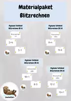 Vorschau - Präsentationen/Tafelbilder - Materialpaket Digitale Tafelbilder zum Blitzrechnen (Klasse 1) - Deckblatt