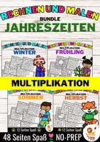 Vorschau - Arbeitsblätter - Rechen-Mal-Blätter - Multiplikation | Paket (Jahreszeiten) - Deckblatt