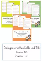 Vorschau - Aufgabenkarten - Materialpaket Dialoggeschichten Kalle und Tilli Klasse 3/4 (Niveau 1-3) - Deckblatt