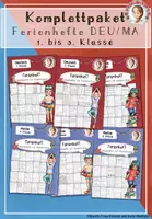 Vorschau - Arbeitsblätter - Ferienheft Deutsch & Mathe Paket | Fit für Klasse 2-4 - Deckblatt
