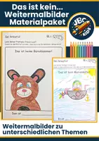 Vorschau - Mal- und Bastelvorlagen - Kreativzeit: wachsendes Materialpaket Weitermalbilder - Deckblatt