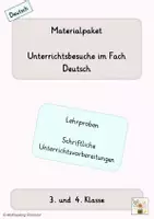 Vorschau - Stundenentwürfe - Materialpaket - Lehrproben Deutsch 3. und 4. Klasse - Deckblatt