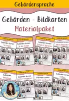 Vorschau - Arbeitsblätter - Materialpaket - Gebärden / Gebärdensprache lernen - Bildkarten - Deckblatt