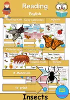 Vorschau - Spiele - Materialpaket - Lesen / Reading - Insects - Englisch - Deckblatt