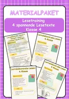 Vorschau - Stationenlernen - Lesetraining & Leseverständnis – Materialpaket mit 4 Lesetexten (Klasse 4) - Deckblatt