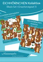 Vorschau - selbst erstellte Cliparts/Grafiken - Eichhörnchen Clipart Kollektion (Basis und Erweiterung 1) - Deckblatt