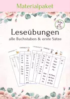 Vorschau - Stundenentwürfe - Materialpaket Leseübungen für den Anfangsunterricht - alle Buchstaben und erste Sätze - Deckblatt