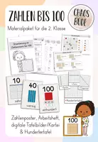 Vorschau - Unterrichtsreihen - Zahlenraum bis 100 - Materialpaket für die 2. Klasse. - Deckblatt