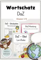 Vorschau - Arbeitsblätter - DaZ Materialpaket Wortschatzarbeit - Deckblatt