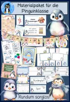 Vorschau - Arbeitsblätter - Pinguin Klassentier • Wachsendes Materialpaket zur Pinguinklasse – Deko, Organisation & mehr - Deckblatt