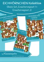 Vorschau - selbst erstellte Cliparts/Grafiken - Eichhörnchen Clipart Kollektion (Basis, Erweiterung 1 und 2) - Deckblatt