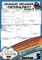 Vorschau - Poster - ADVANCED ORGANIZER & MERKPLAKAT (KLASSE 5) - Materialpaket (Mathe) - Deckblatt