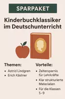 Vorschau - Unterrichtsreihen - Kinderbuchklassiker im Deutschunterricht – Astrid Lindgren & Erich Kästner (Klasse 5–9) - Deckblatt