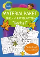 Vorschau - Mal- und Bastelvorlagen - Materialpaket - Ausmalbilder Herbst - Spiel- & Rätselmatten "Herbst" | Aufgaben für Schnelle | Ich bin fertig Aufgaben | Lückenfüller - Deckblatt